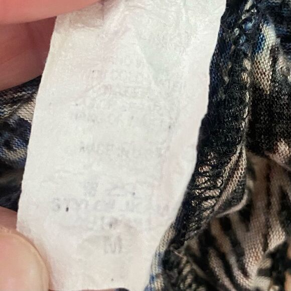 Olive Tree Boho Blue Tan Open Front Duster Cardigan sz M - Picture 6 of 7